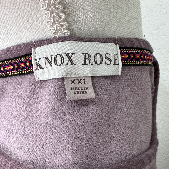 Knox Rose, XXL Sweatshirt Crochet Detail Dusty Purple NWOT - Picture 14 of 15